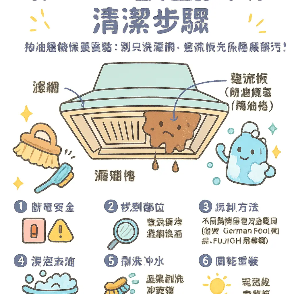 抽 油煙 機 清潔 方法 - 防油煙罩