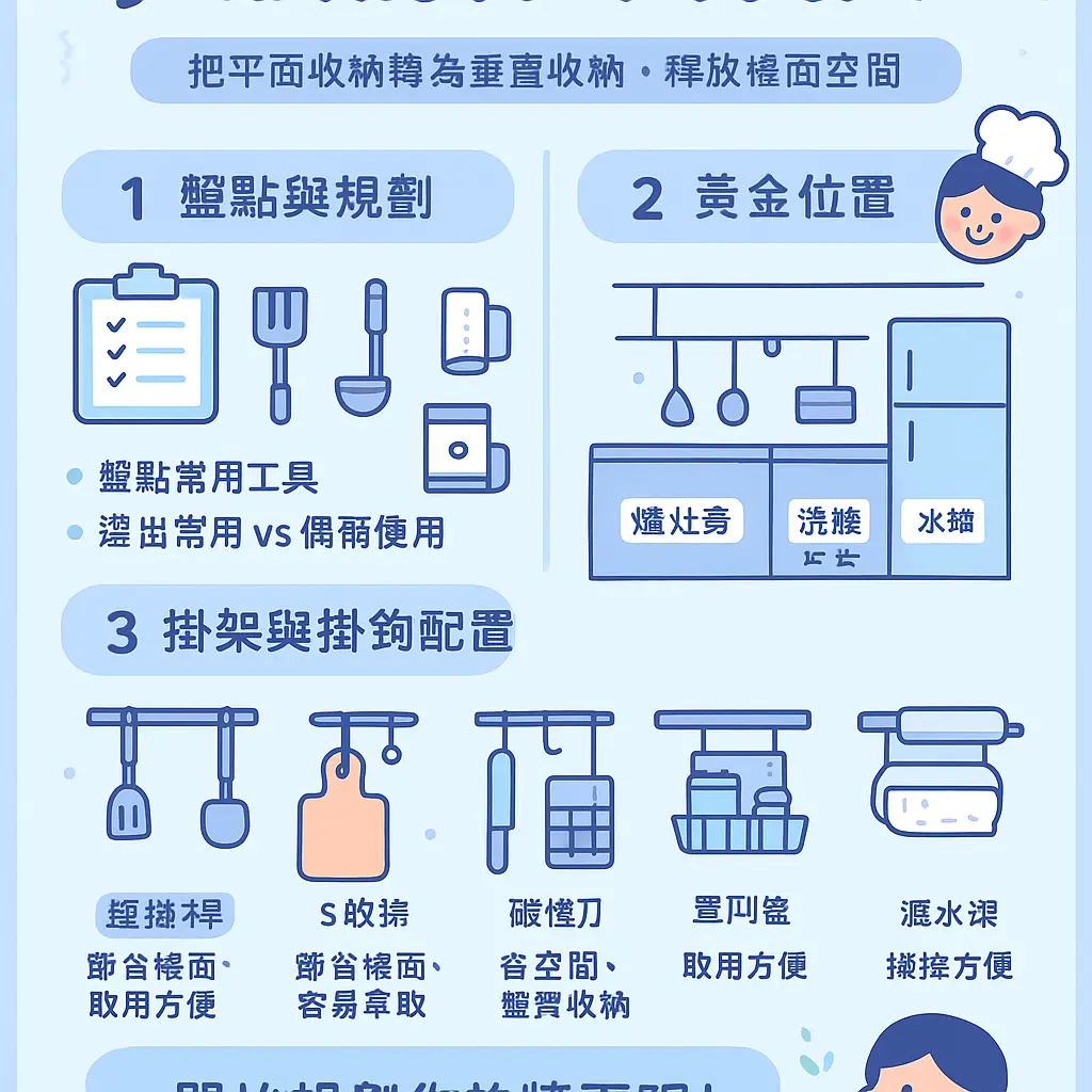 廚房 掛架 - 廚房置物層架系統