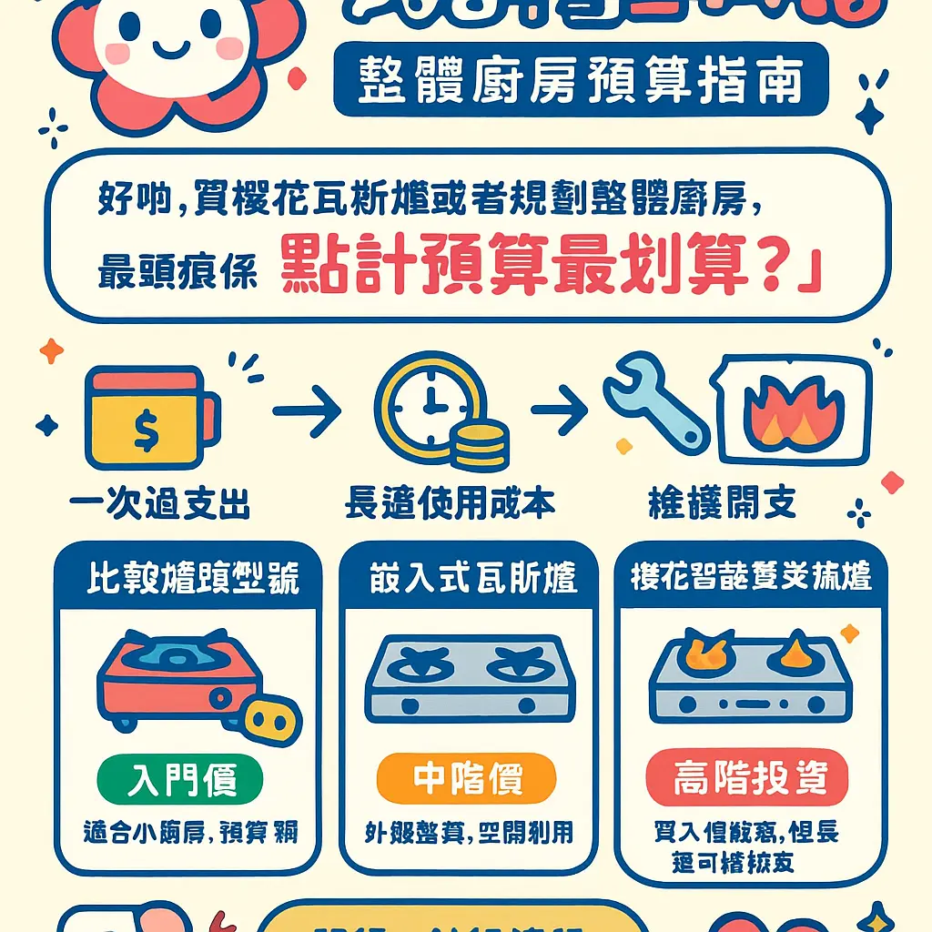 櫻花瓦斯爐推薦2018 - 整體廚房