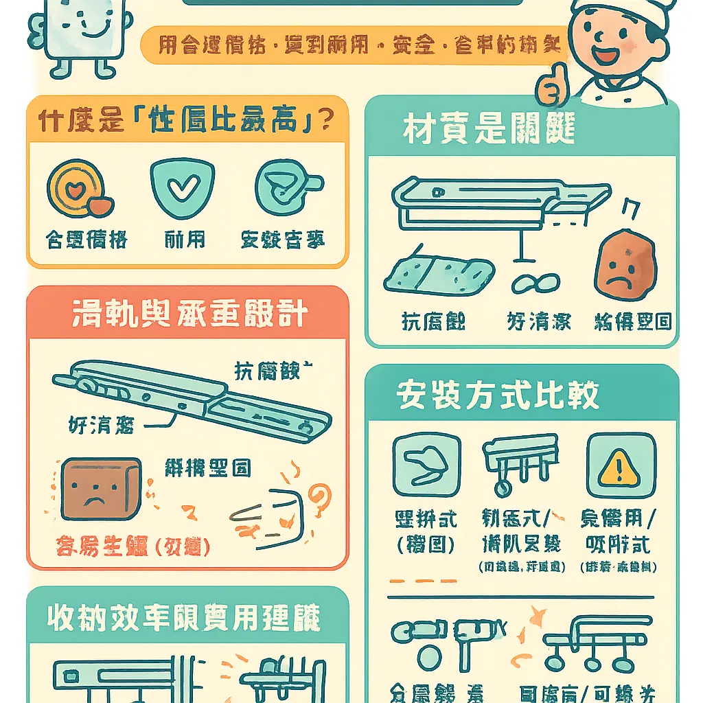 廚房 掛架 - 滑軌