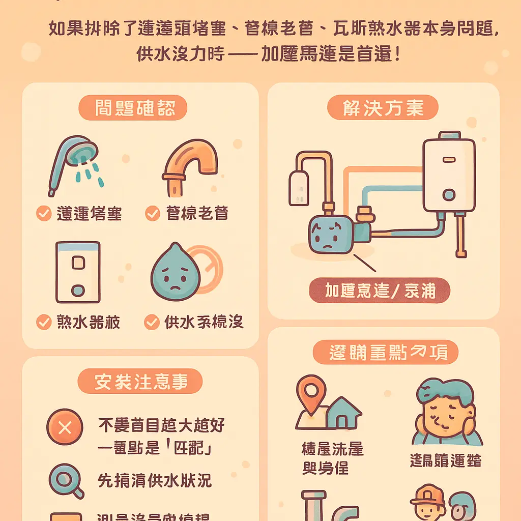 熱水器水壓不足如何改善 - 水管