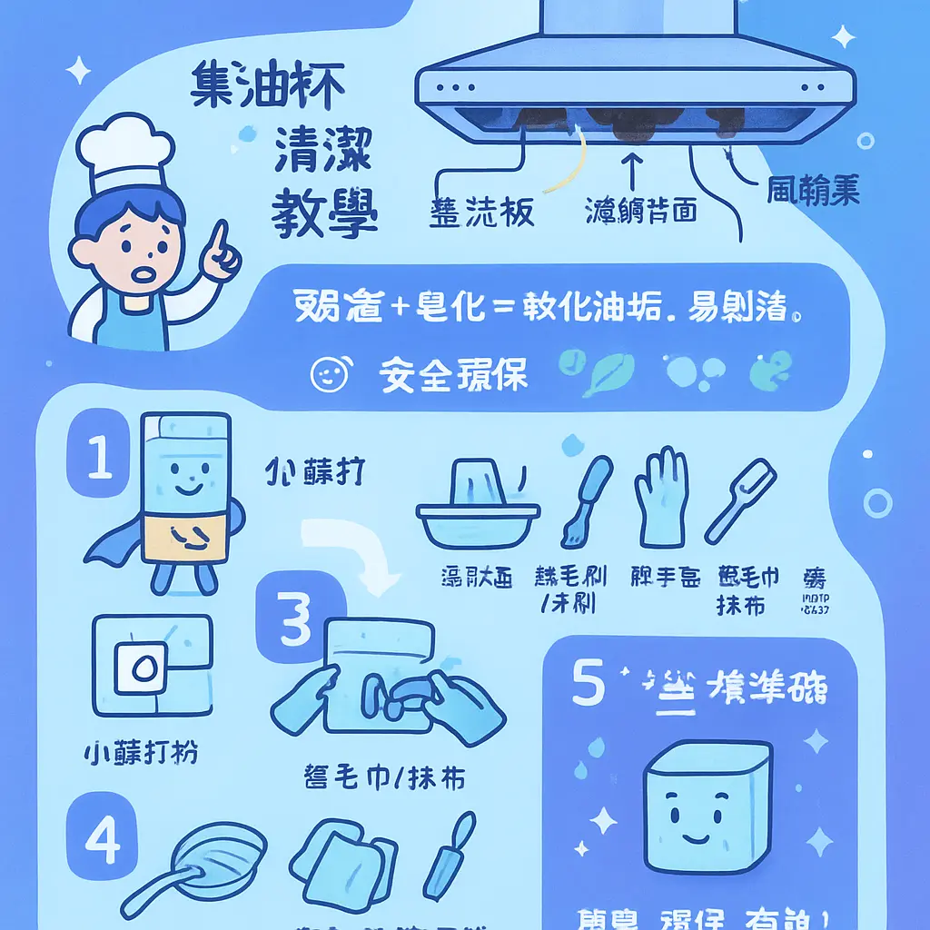 抽 油煙 機 清潔 方法 - 集油杯