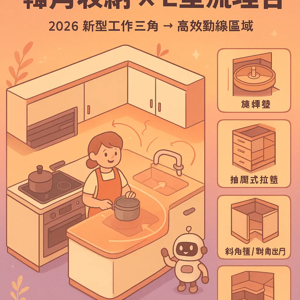 l型流理台 - 轉角收納