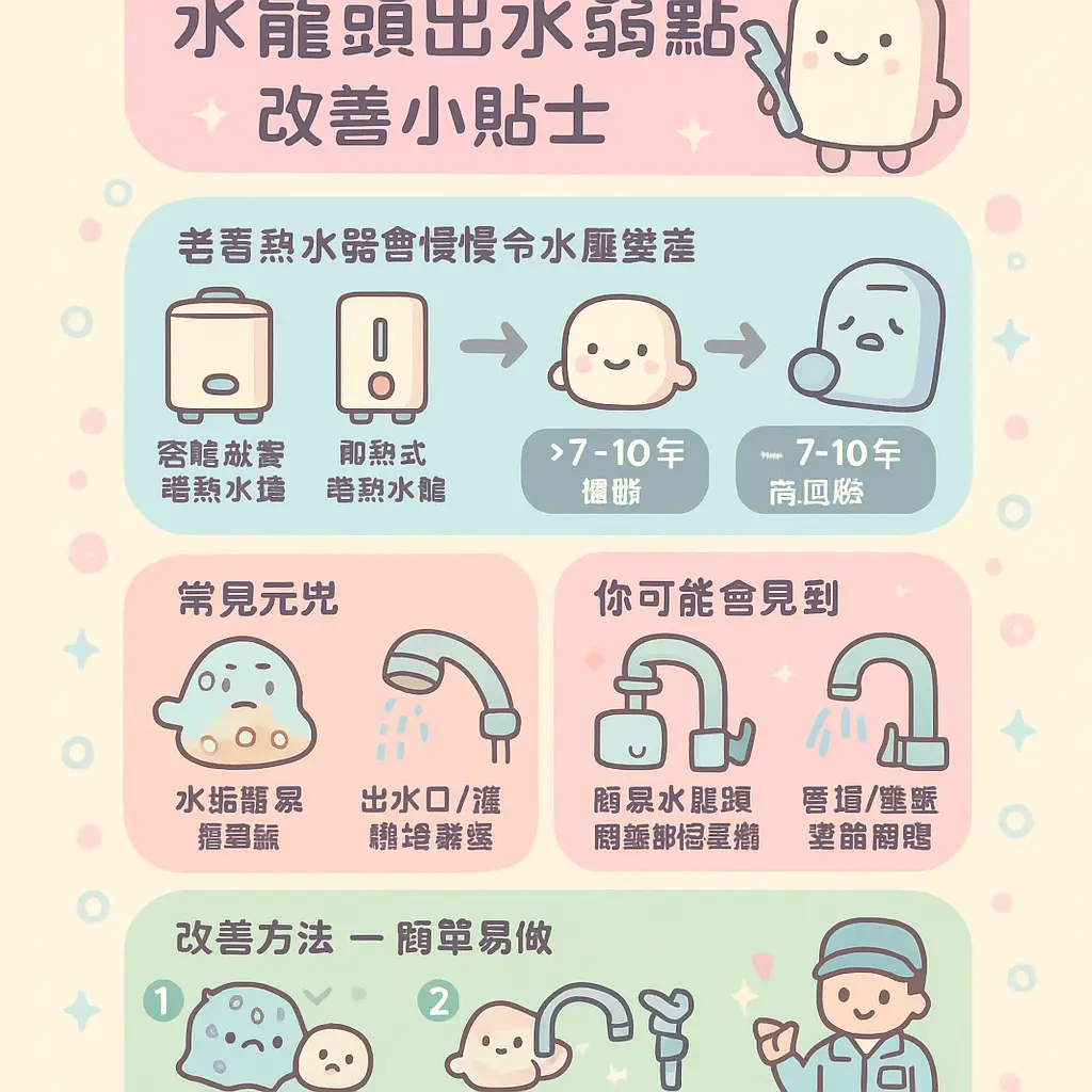 熱水器水壓不足如何改善 - 水龍頭