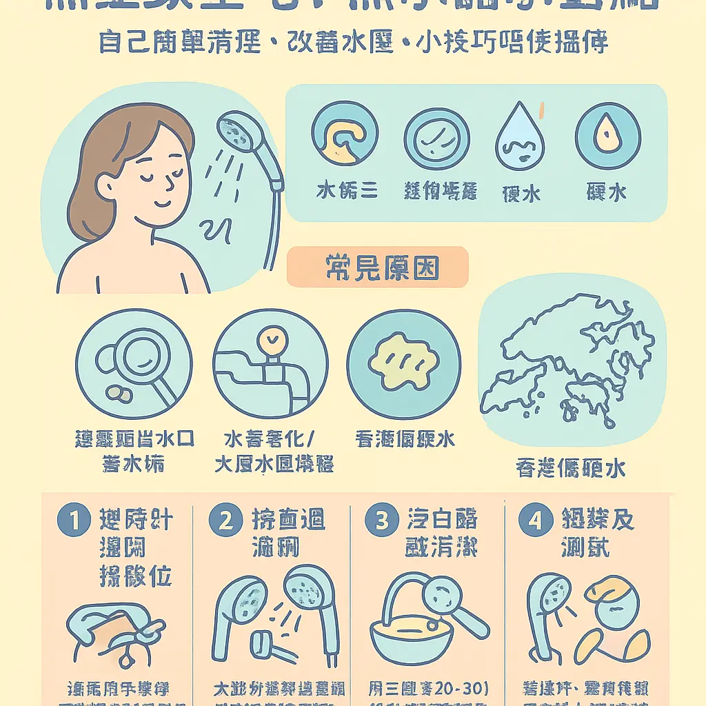 熱水器水壓不足如何改善 - 蓮蓬頭